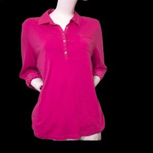 🍄Pink Croft & Barrow Pocket top L